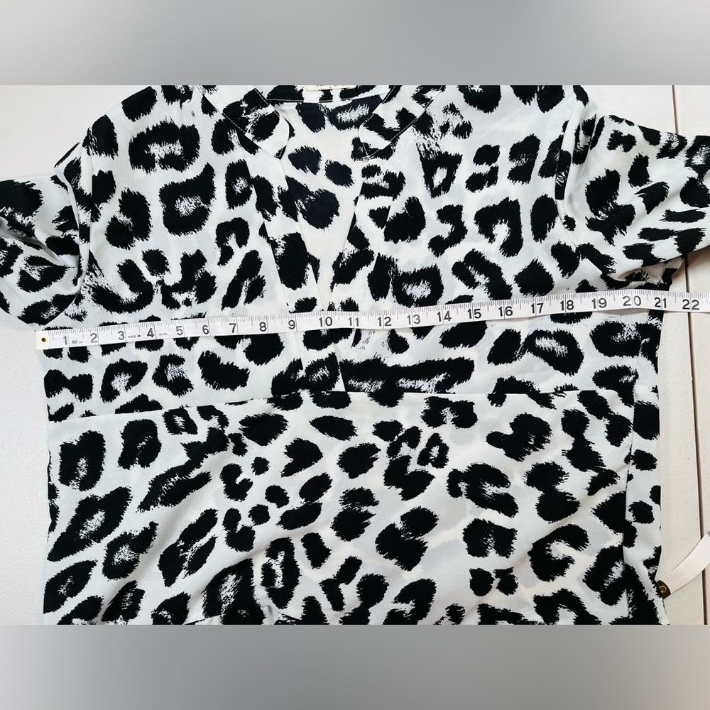 Sunday Up Black and White Animal Print Long Sleeve Dress - Picture 10 of 16